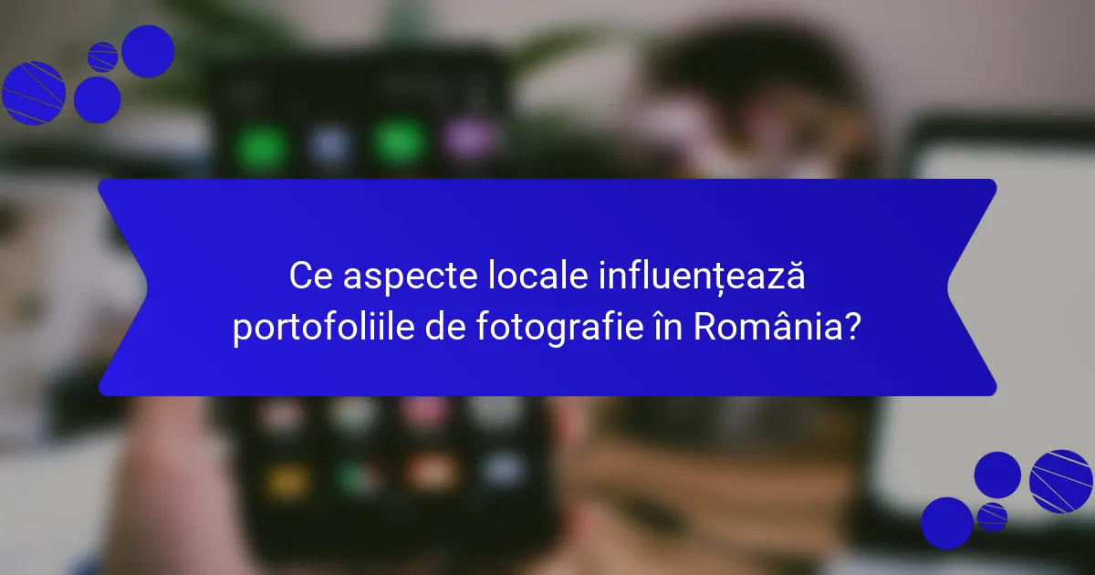 Ce aspecte locale influențează portofoliile de fotografie în România?