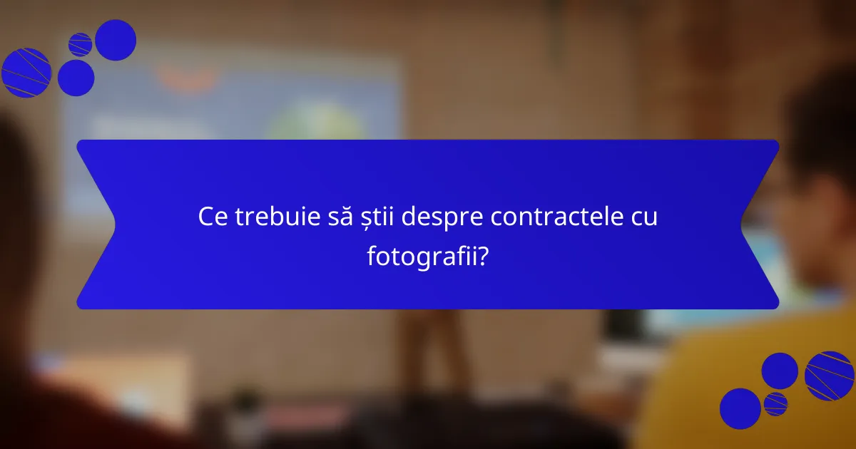 Ce trebuie să știi despre contractele cu fotografii?